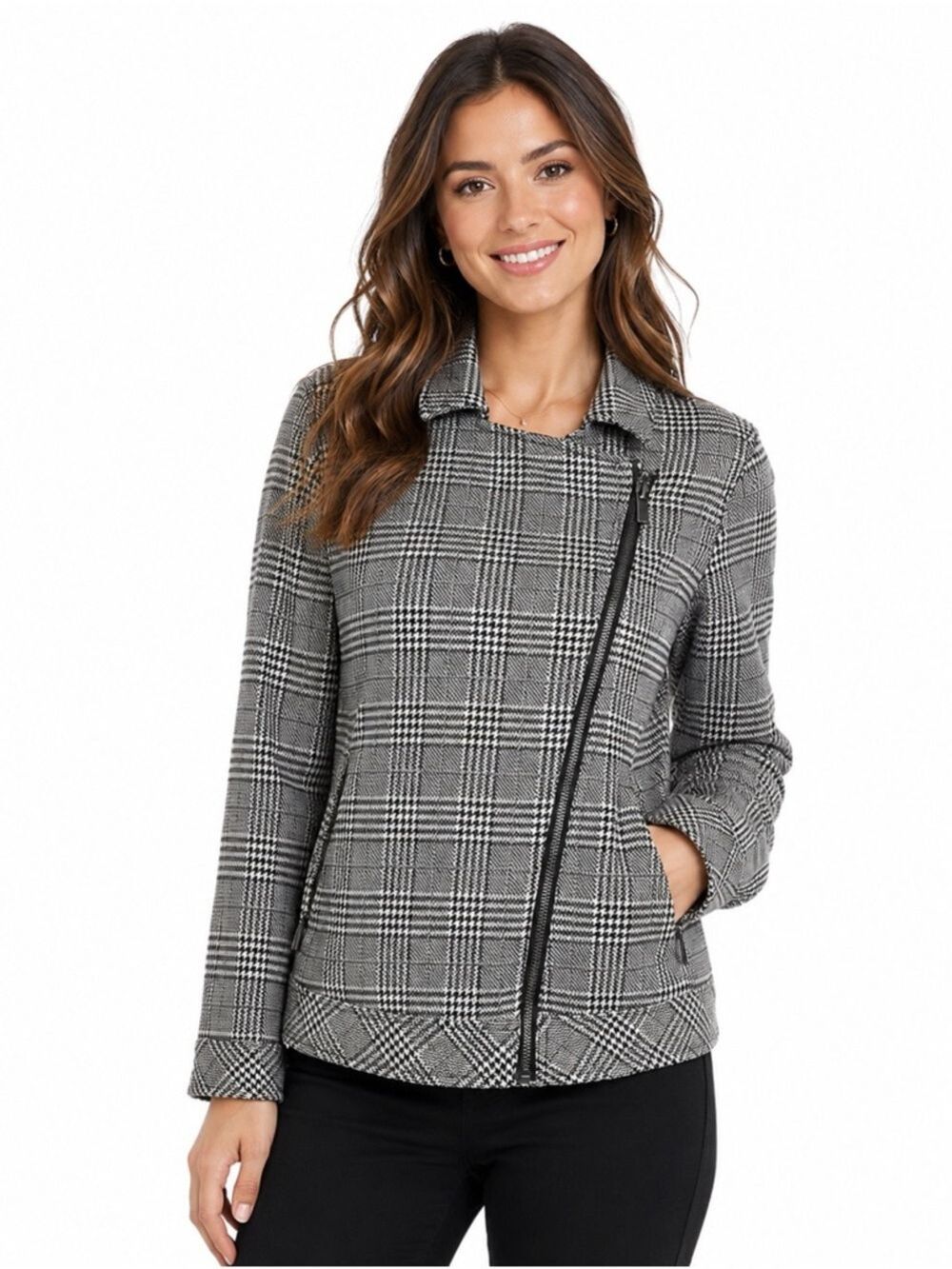 Two by Vince Camuto Women’s Size Small Plaid Zippered Blazer NWT
